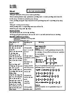 Giáo án Đại số 9 năm học 2006- 2007 - Tiết 44 : Ôn tập chương III