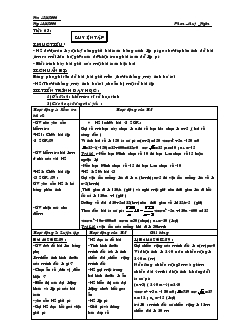 Giáo án Đại số 9 năm học 2006- 2007 - Tiết 63 : Luyện tập