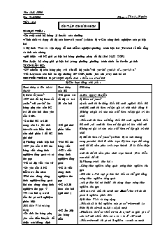 Giáo án Đại số 9 năm học 2006- 2007 - Tiết 64 : Ôn tập chương IV