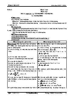 Giáo án Đại số 9 Năm học 2007 - 2008 Chương I Căn bậc hai, căn bậc ba Trường THCS Xuân Khê
