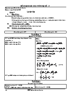 Giáo án Đại số 9 năm học 2007- 2008 - Tiết 14 : Luyện tập