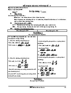 Giáo án Đại số 9 năm học 2007- 2008 - Tiết 17 : Ôn tập chương I (tiết 2)