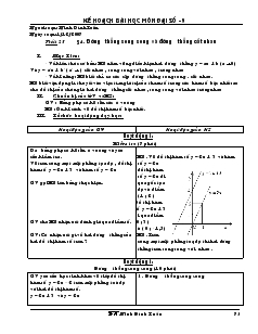 Giáo án Đại số 9 năm học 2007- 2008 - Tiết 25 : Đường thẳng song song và đường thẳng cắt nhau