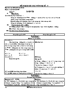 Giáo án Đại số 9 năm học 2007- 2008 - Tiết 26 : Luyện tập