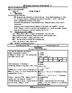 Giáo án Đại số 9 năm học 2007- 2008 - Tiết 29 : Ôn tập chương II