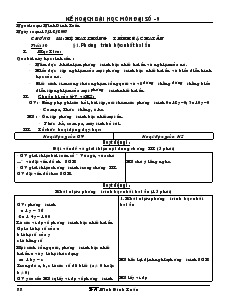 Giáo án Đại số 9 năm học 2007- 2008 - Tiết 30 : Phương trình bậc nhất hai ẩn