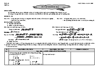 Giáo án Đại số 9 năm học 2007- 2008 - Tuần 8 - Tiết 16 : Ôn tập chương I (tiếp)