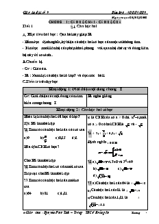 Giáo án đại số 9 Năm học 2008-2009 kỳ I Trường THCS Hoằng Lưu