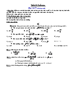 Giáo án Đại số 9 năm học 2008- 2009 - Tiết 18: Kiểm tra