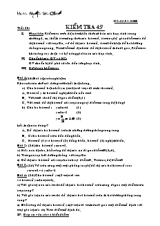 Giáo án Đại số 9 năm học 2008- 2009 - Tiết 30 : Kiểm tra 45 phút