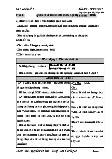 Giáo án đại số 9 Năm học 2008-2009 Trường THCS Hoằng Lưu