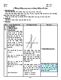 Giáo án Đại số 9 năm học 2008- 2009 - Tuần 13 - Tiết 25 : Đường thẳng song song và đường thẳng cắt nhau