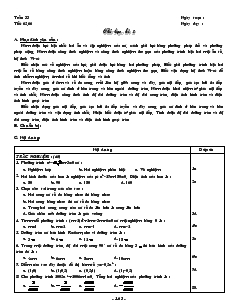 Giáo án Đại số 9 năm học 2008- 2009 - Tuần 33 - Tiết 65, 66 : Thi học kì 2