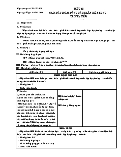 Giáo án Đại số 9 năm học 2010- 2011 - Tiết 42 : Giải bài toán bằng cách lập hệ phương trình (tiếp)