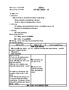 Giáo án Đại số 9 năm học 2010- 2011 - Tiết 46 : Ôn tập chương III