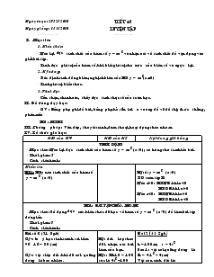 Giáo án Đại số 9 năm học 2010- 2011 - Tiết 49: Luyện Tập