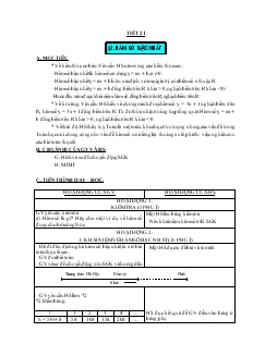 Giáo án Đại số 9 năm học 2011- 2012 Tiết 21 : Hàm số bậc nhất