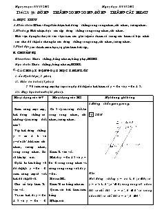 Giáo án Đại số 9 năm học 2011- 2012 - Tiết 23 : Đường thẳng song song, đường thẳng cắt nhau