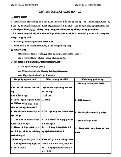 Giáo án Đại số 9 năm học 2011- 2012 - Tiết 28: Ôn tập chương II