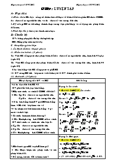 Giáo án Đại số 9 năm học 2011- 2012 - Tiết 9 : Luyện Tập