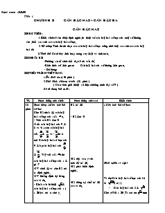 Giáo án Đại số 9 - Tiết 1 : Căn bậc hai