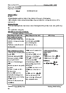 Giáo án Đại số 9 - Tiết 1: Căn bậc hai