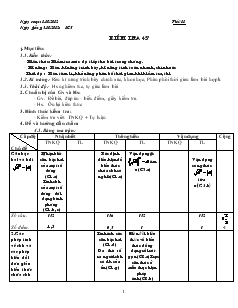 Giáo án Đại số 9 - Tiết 11: Kiểm tra 45 phút