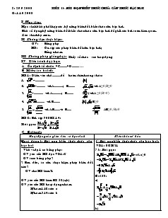 Giáo án Đại số 9 - Tiết 13: Rút gọn biểu thức chứa căn thức bậc hai