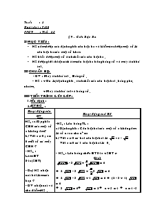 Giáo án Đại số 9 - Tiết 15: Căn Bậc Ba