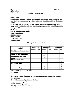 Giáo án Đại số 9 - Tiết 18 : Kiểm tra chương I