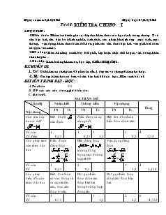 Giáo án Đại số 9 - Tiết 18 : Kiểm tra chương I