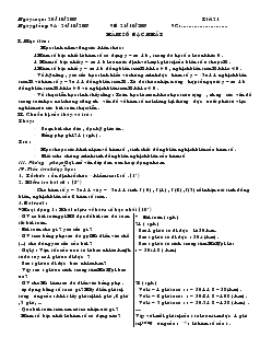 Giáo án Đại số 9 - Tiết 21 : Hàm số bậc nhất