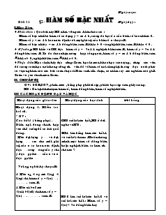 Giáo án Đại số 9 - Tiết 21 : Hàm số bậc nhất