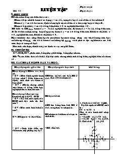 Giáo án Đại số 9 - Tiết 22 : Luyện Tập