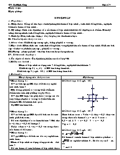 Giáo án Đại số 9 - Tiết 22 : Luyện Tập