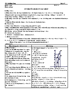 Giáo án Đại số 9 Tiết 23 : Đồ thị của hàm số bậc nhất