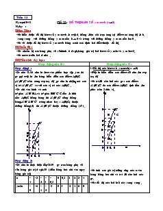 Giáo án Đại số 9 - Tiết 23: Đồ thị hàm số y = ax+b (a khác 0)