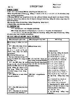 Giáo án Đại số 9 - Tiết 26 : Luyện Tập