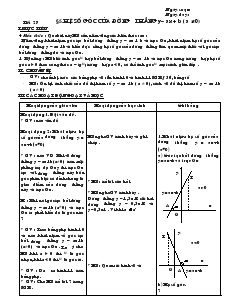 Giáo án Đại số 9 - Tiết 27 : Hệ số góc của đường thẳng y= ax + b ( a khác 0)