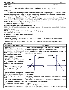 Giáo án Đại số 9 - Tiết 27 : Hệ số góc của đường thẳng y = ax + b ( a khác 0 )