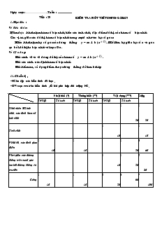 Giáo án Đại số 9 - Tiết 29 : Kiểm tra một tiết chương II (45 phút)