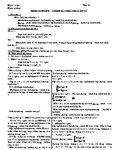 Giáo án Đại số 9 - Tiết 31 : Hệ hai phương trình bậc nhất hai ẩn số