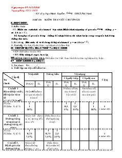 Giáo án Đại số 9 - Tiết 32 : Kiểm tra viết chương II