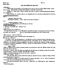 Giáo án Đại số 9 - Tiết 36 : Trả bài kiểm tra học kỳ I