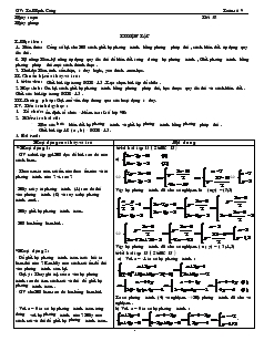 Giáo án Đại số 9 - Tiết 38 : Luyện Tập