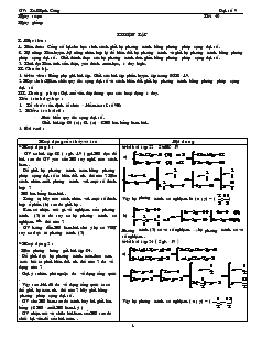 Giáo án Đại số 9 - Tiết 40 : Luyện Tập