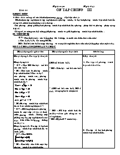 Giáo án Đại số 9 - Tiết 44 : Ôn tập chương III