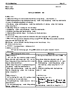 Giáo án Đại số 9 - Tiết 45 : Ôn tập chương III