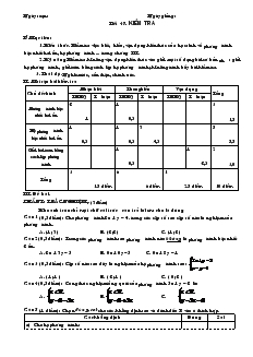 Giáo án Đại số 9 Tiết 47 : Kiểm tra