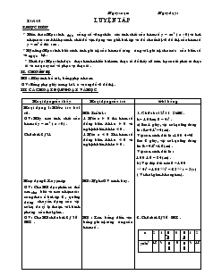 Giáo án Đại số 9 - Tiết 48 : Luyện Tập